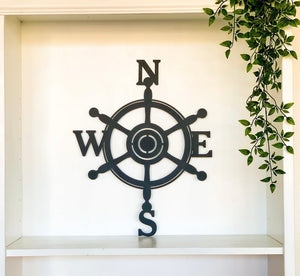 Helm Compass Metal Wall Art