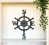 Helm Compass Metal Wall Art