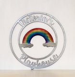 Personalized Metal Rainbow Door Hanger Metal Wall Art