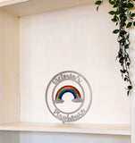 Personalized Metal Rainbow Door Hanger Metal Wall Art