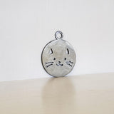 Cat Face Metal Christmas Tree Ornament | Holiday Decor | Stocking Stuffer | Handmade Gift | Kitten Present | Gift for Pet Lover