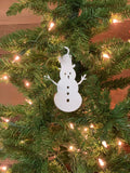 Snowman Metal Christmas Tree Ornament | Holiday Decor | Stocking Stuffer | Handmade Gift