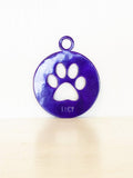 Personalized Paw Print Metal Ornament | Hand Stamped | Christmas Tree Hanger | Gift for Dog Lover | Pet Gift