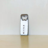 Personalized Steel Bottle Opener | Hand Stamped | Wedding Gift | Anniversary Gift | Established Date | Initials