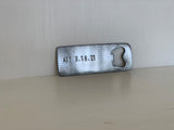 Personalized Steel Bottle Opener | Hand Stamped | Wedding Gift | Anniversary Gift | Established Date | Initials