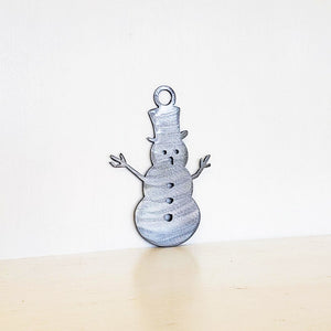 Snowman Metal Ornament