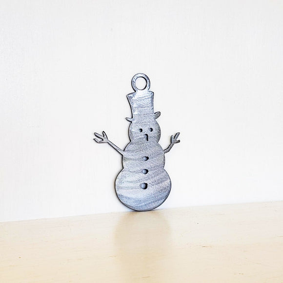 Snowman Metal Ornament