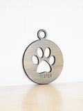 Personalized Paw Print Metal Ornament | Hand Stamped | Christmas Tree Hanger | Gift for Dog Lover | Pet Gift