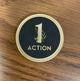 40mm Engraved Brass Challenge Coin
