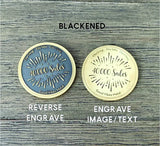 50mm Engraved Brass Challenge Coin