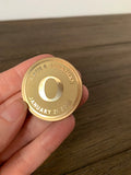 40mm Engraved Brass Challenge Coin