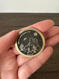 40mm Engraved Brass Challenge Coin