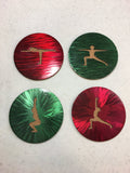 Yoga Pose Steel & Cork Coaster | Zen Gift for Friend or Instructor