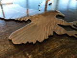 Flying Eagle Metal Wall Art with Feather Grind Pattern