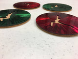 Yoga Pose Steel & Cork Coaster | Zen Gift for Friend or Instructor