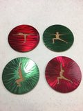 Yoga Pose Steel & Cork Coaster | Zen Gift for Friend or Instructor