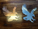 Flying Eagle Metal Wall Art with Feather Grind Pattern