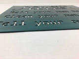 Funny Metal Fishing Rules Metal Wall Art Sign, Lots of Powder Coat Options