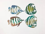 Tropical Fish Metal Multi-Color Wall Art, You Choose Any 2 Colors