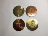Yoga Pose Steel & Cork Coaster | Zen Gift for Friend or Instructor