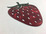 Strawberry Metal Wall Art with Two-Tone Translucent Powder Coat