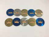 Crown or KC 4" Steel & Cork Coaster with Powder Coat