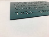 Funny Metal Fishing Rules Metal Wall Art Sign, Lots of Powder Coat Options