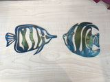 Tropical Fish Metal Multi-Color Wall Art, You Choose Any 2 Colors