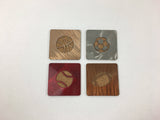 Sports 4" Square Steel & Cork Coaster - Baseball, Football, Soccer, Basketball