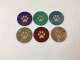 Dog Paw or Bone 4" Steel & Cork Coaster