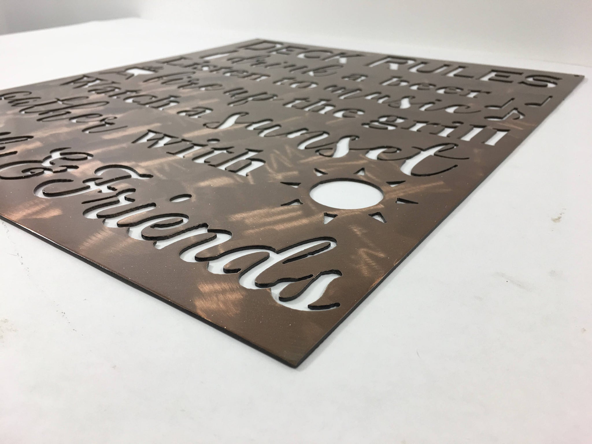 Deck Rules Plaque Décorative En Métal - Décoration De Terrasse