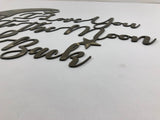 I Love You to the Moon & Back Metal Wall Art Sign, Choose Any Powder Coat Color