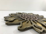 Sunflower Metal Wall Art - Marble Fade Gold & Candy Yellow