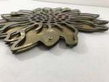 Sunflower Metal Wall Art - Marble Fade Gold & Candy Yellow