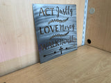 Act Justly Metal Wall Art