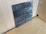 Act Justly Metal Wall Art