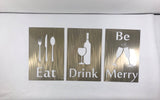 Eat, Drink, Be Merry Metal Wall Art Kitchen Decor