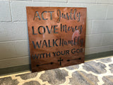 Act Justly Metal Wall Art