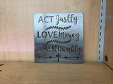 Act Justly Metal Wall Art
