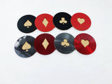 Casino 4" Steel & Cork Coaster with Powder Coat