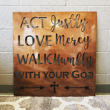 Act Justly Metal Wall Art