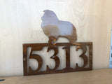 Custom Dog Silhouette Address Sign with Powder Coat