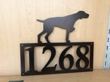 Custom Dog Silhouette Address Sign with Powder Coat