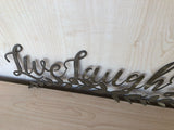 Live Laugh Love Metal Wall Art Sign with Powder Coat
