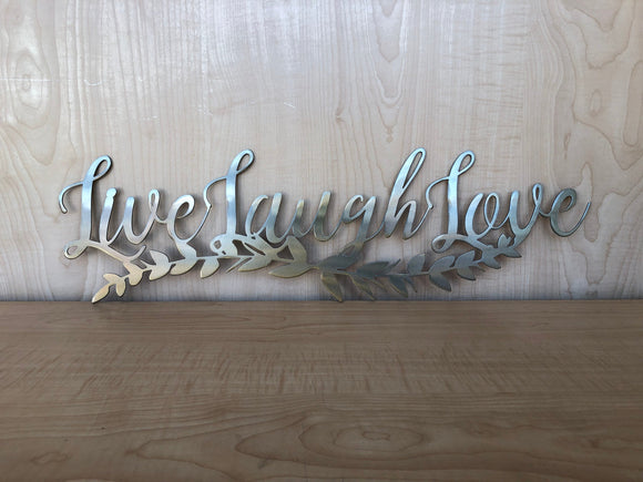 Live Laugh Love Metal Wall Art Sign with Powder Coat