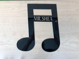 Personalized Music Note, Choose Any Powder Coat