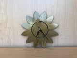 Sunflower Clock Gold Handmade Metal Wall Art