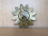 Sunflower Clock Gold Handmade Metal Wall Art