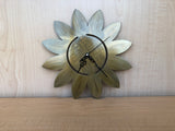 Sunflower Clock Gold Handmade Metal Wall Art