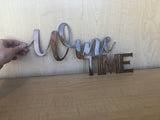 Metal Wine Time Wall Art Sign with Powder Coat - Lots of Colors Available, Durable, Quality Home Decor